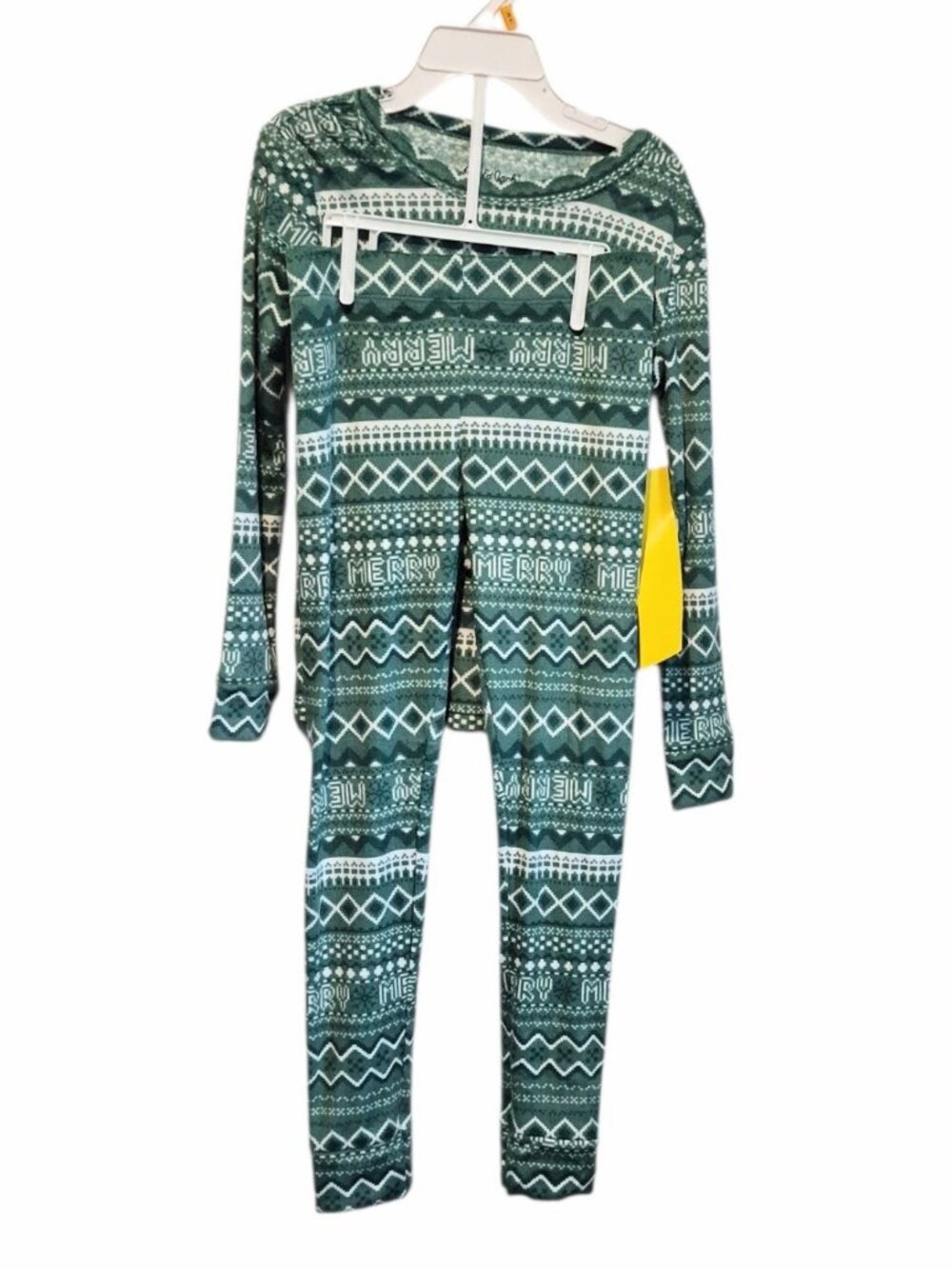 Cat & Jack Kids "Christmas" Holiday Fairisle Super Soft Fleece Pajama Set Size 6